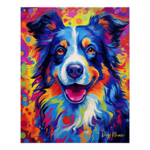 The Border Collie Dog 005 - Zetton Ziana Poster