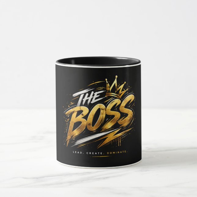 The Boss Crown – Gold Luxury Power Mug 🔥 Tasse (Zentrum)