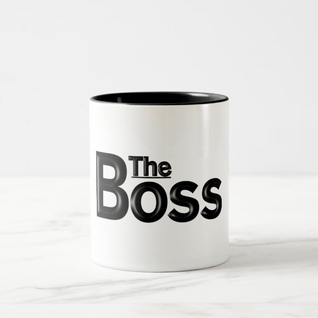 "The Boss"-Tasse Zweifarbige Tasse (Mittel)