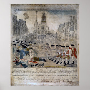 The Boston Massacre by Paul Revere 1770 Poster