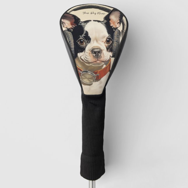 The Boston Terrier Dog 003 - Odessa Leyendecker Golf Headcover (Vorderseite)