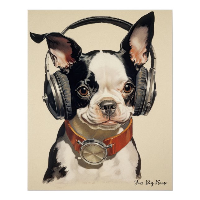 The Boston Terrier Dog 003 - Odessa Leyendecker Poster (Vorderseite)
