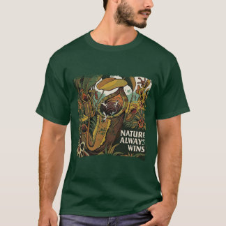 The Botanical Consumption: "Nature Always Wins" T-Shirt