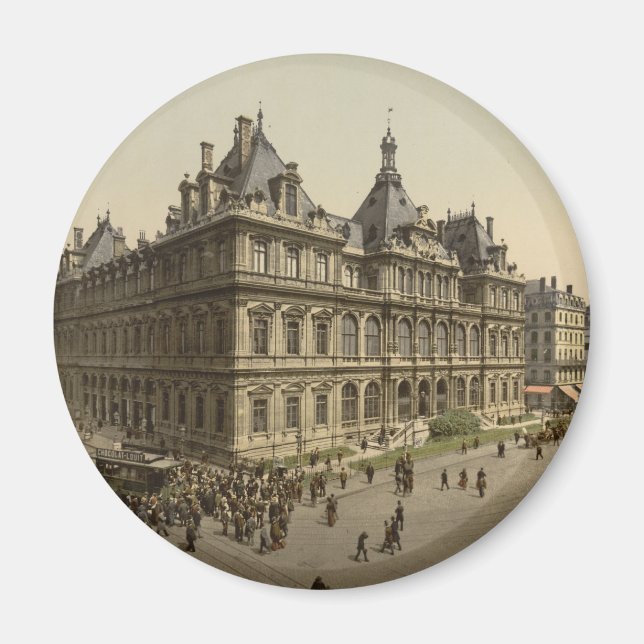 The Bourse, Lyon, Frankreich Magnet (Vorne)