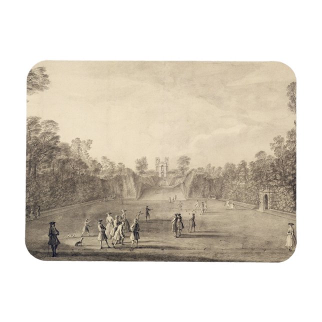 The Bowling Green at Claremont, 1738 (Gravur) Magnet (Horizontal)