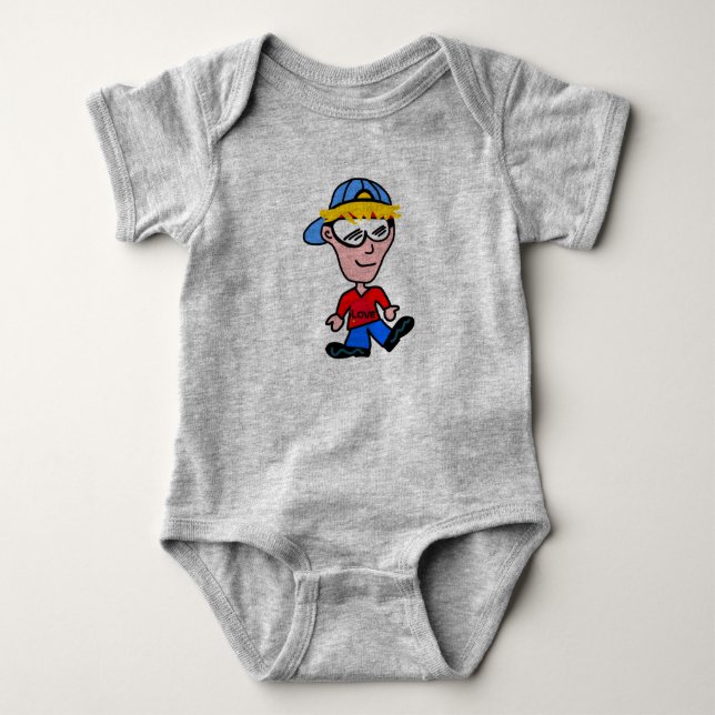the boy for boy baby strampler (Vorderseite)