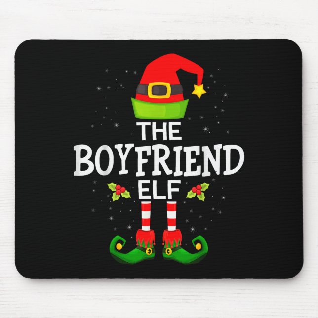 The Boyfriend Elf Christmas Family Matching Pajama Mousepad (Vorne)