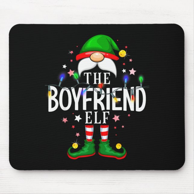 The Boyfriend Elf Christmas Family Pajama Party  Mousepad (Vorne)