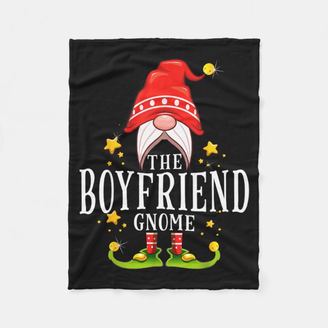 The Boyfriend Gnome Christmas Matching  Fleecedecke (Vorderseite)