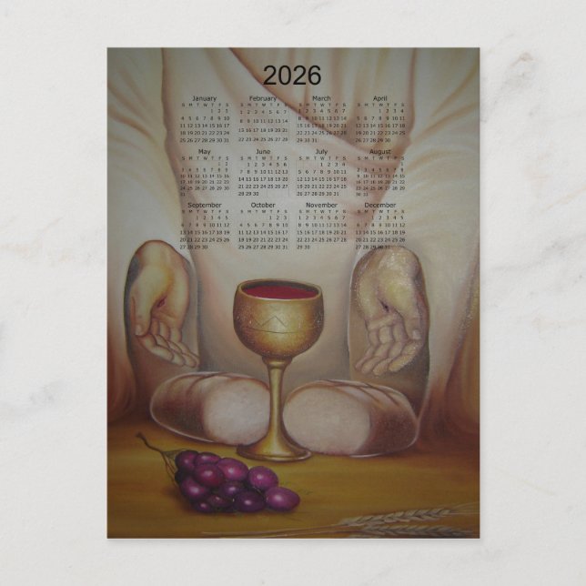The Bread of Life: Holy Eucharist 2026 Calendar Postkarte (Vorderseite)