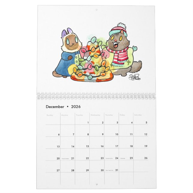 The Breaking Cat News Calendar 2025 Kalender (Dez 2026)