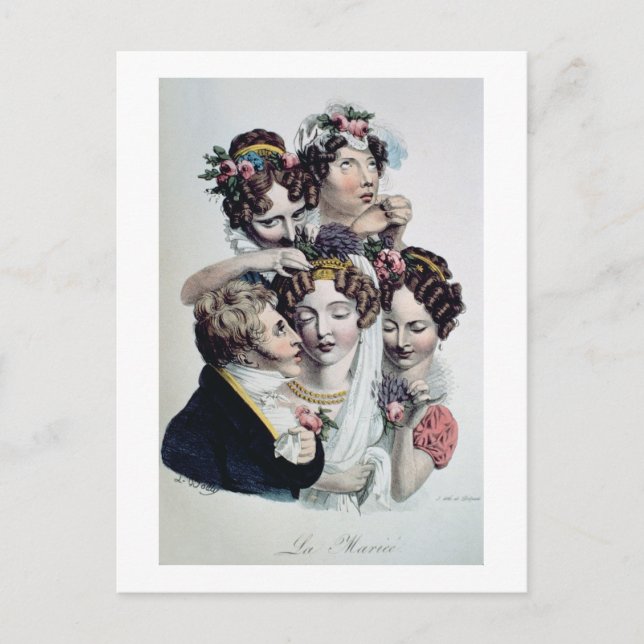 The Bride, c.1820 (litho) Postkarte (Vorderseite)