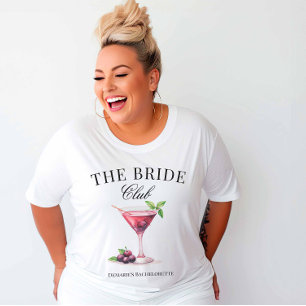 The Bride Cherry Martini Cocktail Social Club T-Shirt