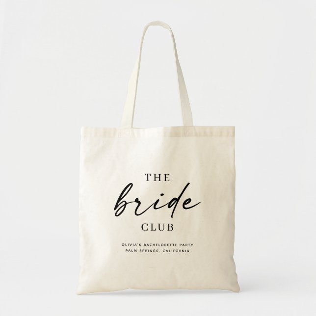 The Bride Club | Bachelorette or Wedding Party Tragetasche (Vorne)