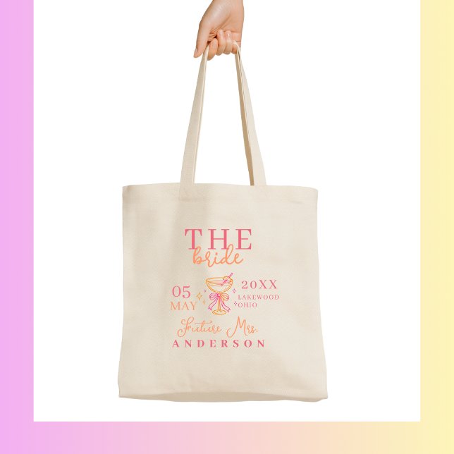 THE BRIDE! Coctail Bachelorette Party Tragetasche (THE BRIDE! Coctail Bachelorette Party Tote Bag)