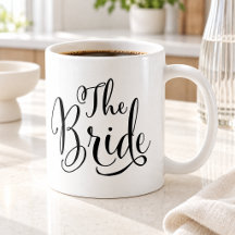 The Bride Elegant Black Script Wedding