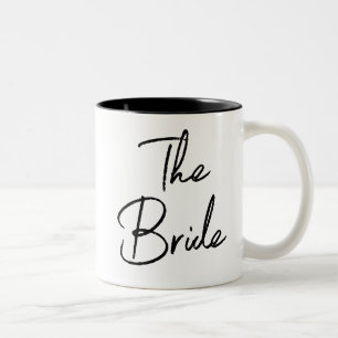 The Bride Elegant Black Wedding Coffee Tasse