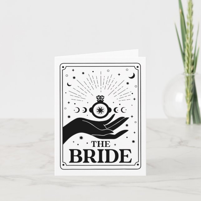 The Bride Future Mrs. Tarot Gothic Brautparty Bac Karte (Vorderseite)