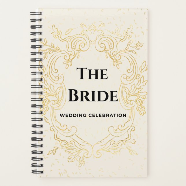 The Bride - Gold vintage frame planner Planer (Vorderseite)