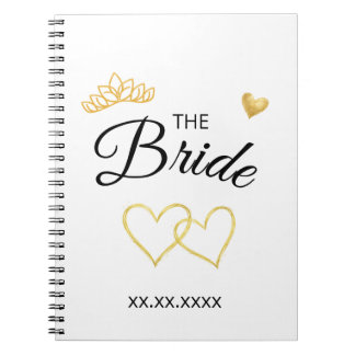 The Bride Wedding Date Elegant Design Notizblock