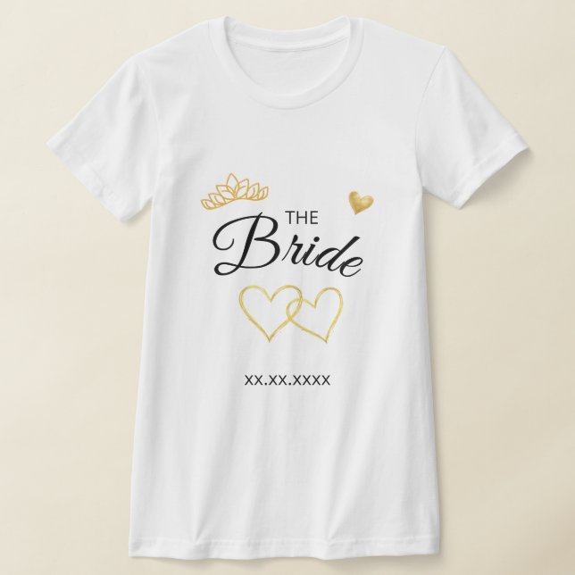The Bride Wedding Date Elegant Design T-Shirt (Ablage )