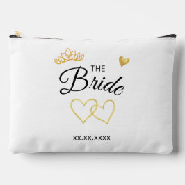 The Bride Wedding Date Elegant Design Zubehörtasche