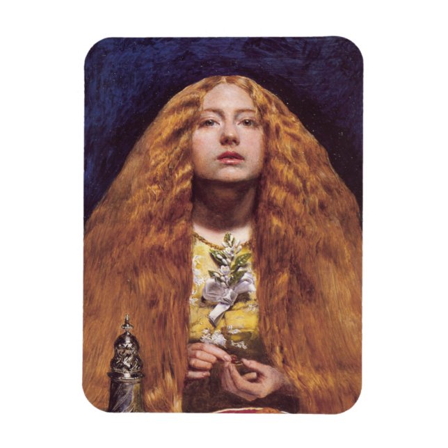 The Bridesmaid (von John Everett Millais) Magnet (Vertikal)