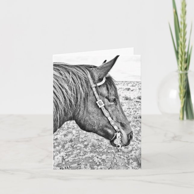 The Bridle Horse Blank Note Card Karte (Vorderseite)