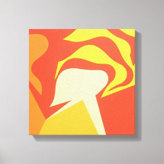 The Bright Unknown Yellow Abstract Canvas Print Leinwanddruck (Vorderseite)