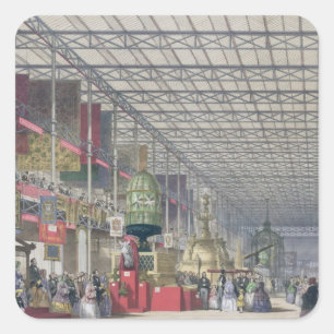 The British Nave of the Great Exhibition, 1851 (co Quadratischer Aufkleber