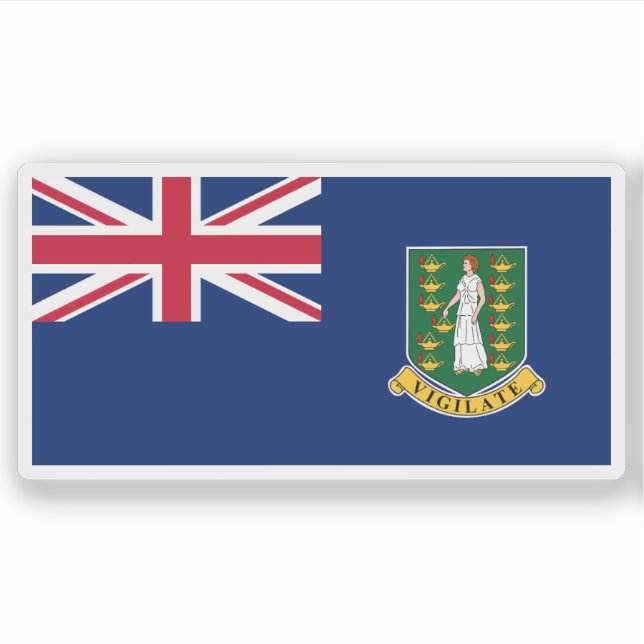The British Virgin Islands flag,Overseas Territory Aufkleber (Vorderseite)