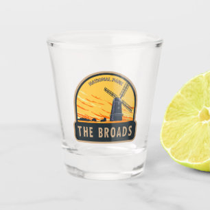 The Broads Nationalpark England Vintage Schnapsglas