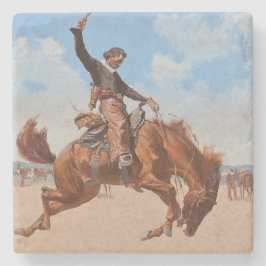 The Bronco Buster (von Frederic Remington) Steinuntersetzer