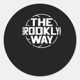 The Brooklyn Way Net Basketball Runder Aufkleber