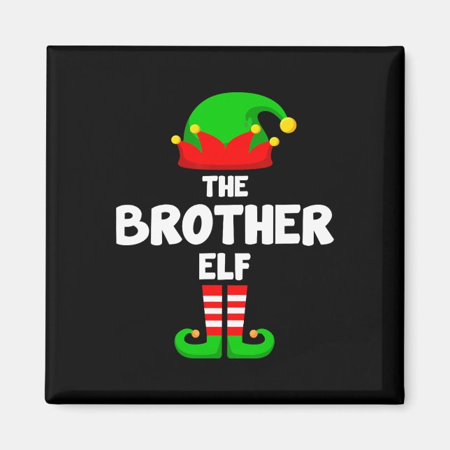 The Brother Elf Funny Christmas Matching Family Pa Magnet (Vorne)