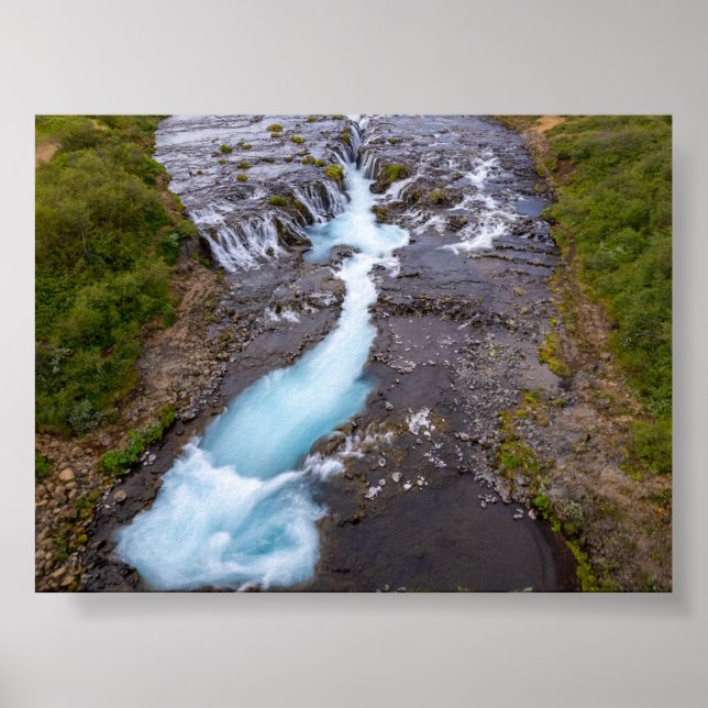 The Bruararfoss waterfall in Iceland Poster (Vorne)