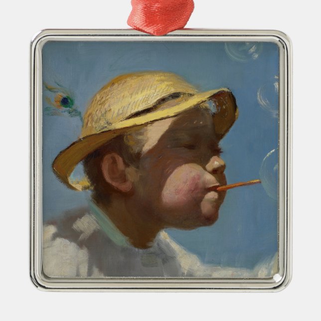 The Bubble Boy (von Paul Peel) Ornament Aus Metall (Vorne)