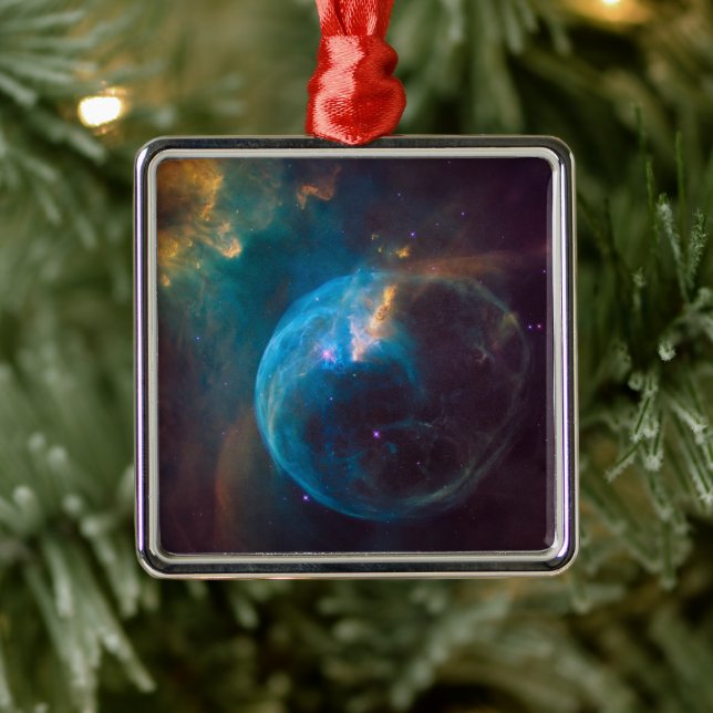 The Bubble Nebula, Ngc 7635. Ornament Aus Metall (Baum)