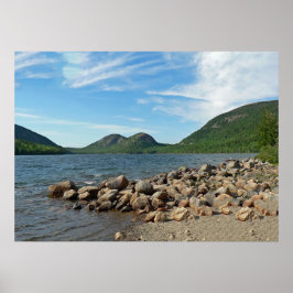 The Bubbles and Jordan Pond, Acadia National Park Poster
