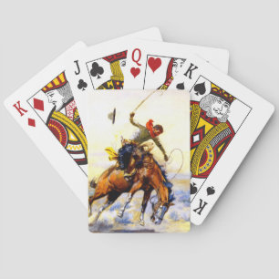 "The Bucker" Western Art von Charles M. Russell Spielkarten