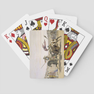 The Bull Following up the Charge, 1865 (colour lit Spielkarten