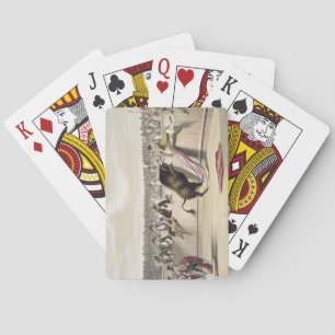 The Bull Leaping the Barriers, 1865 (colour litho) Spielkarten