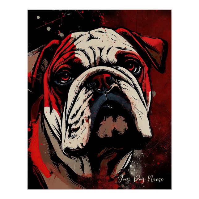 The Bulldog, Red and Black 004 - Ulises Dallaire Poster (Vorderseite)