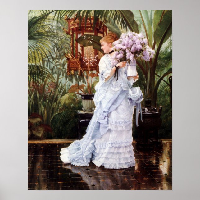 The Bunch of Lilacs von James Tissot Poster (Vorne)