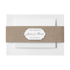 The Burlap & Lace Wedding Collection Einladungsbanderole