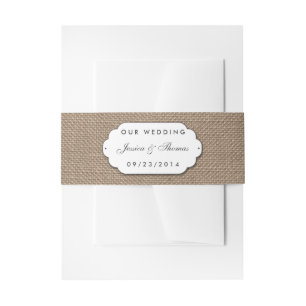 The Burlap & Lace Wedding Collection Einladungsbanderole