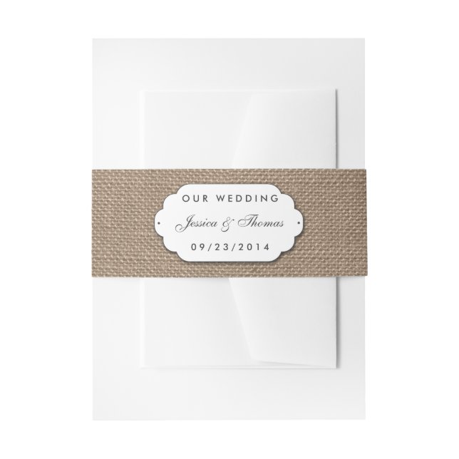 The Burlap & Lace Wedding Collection Einladungsbanderole (Vorderseite Beispiel)