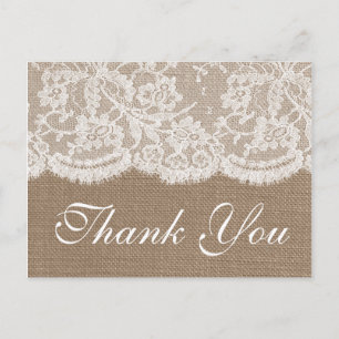 The Burlap & Lace Wedding Collection Postkarte