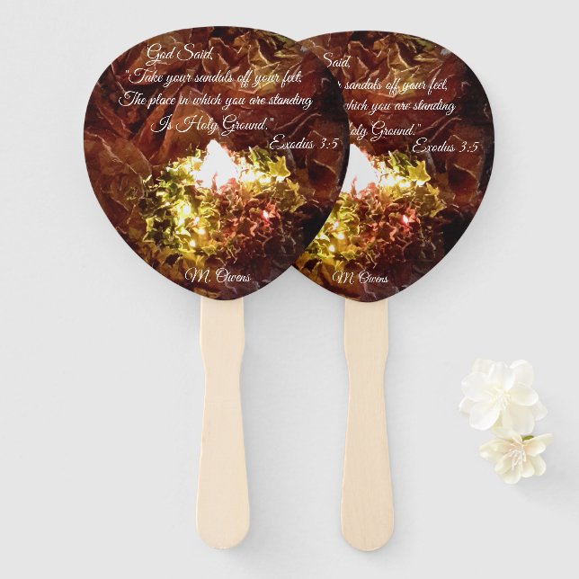 "The Burning Bush"-Handfans Fächer (Vorne und Hinten)