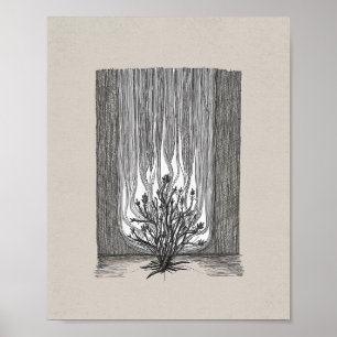 The Burning Bush - Moses Artwork Poster